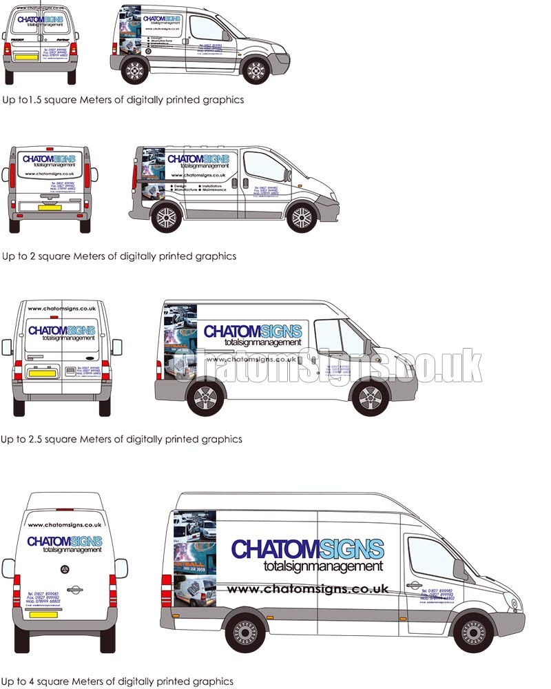 Full Colour Text / Logo Extra  Large Van