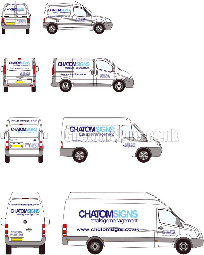 Two Colour Text / Logo Extra Large Van